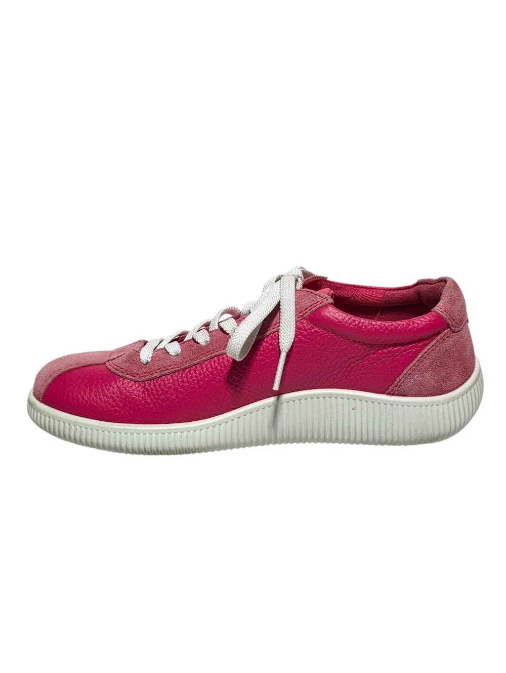 ECCO SOFT ZERO LEATHER SNEAKERS PINK SZ 37 (US 6.5)